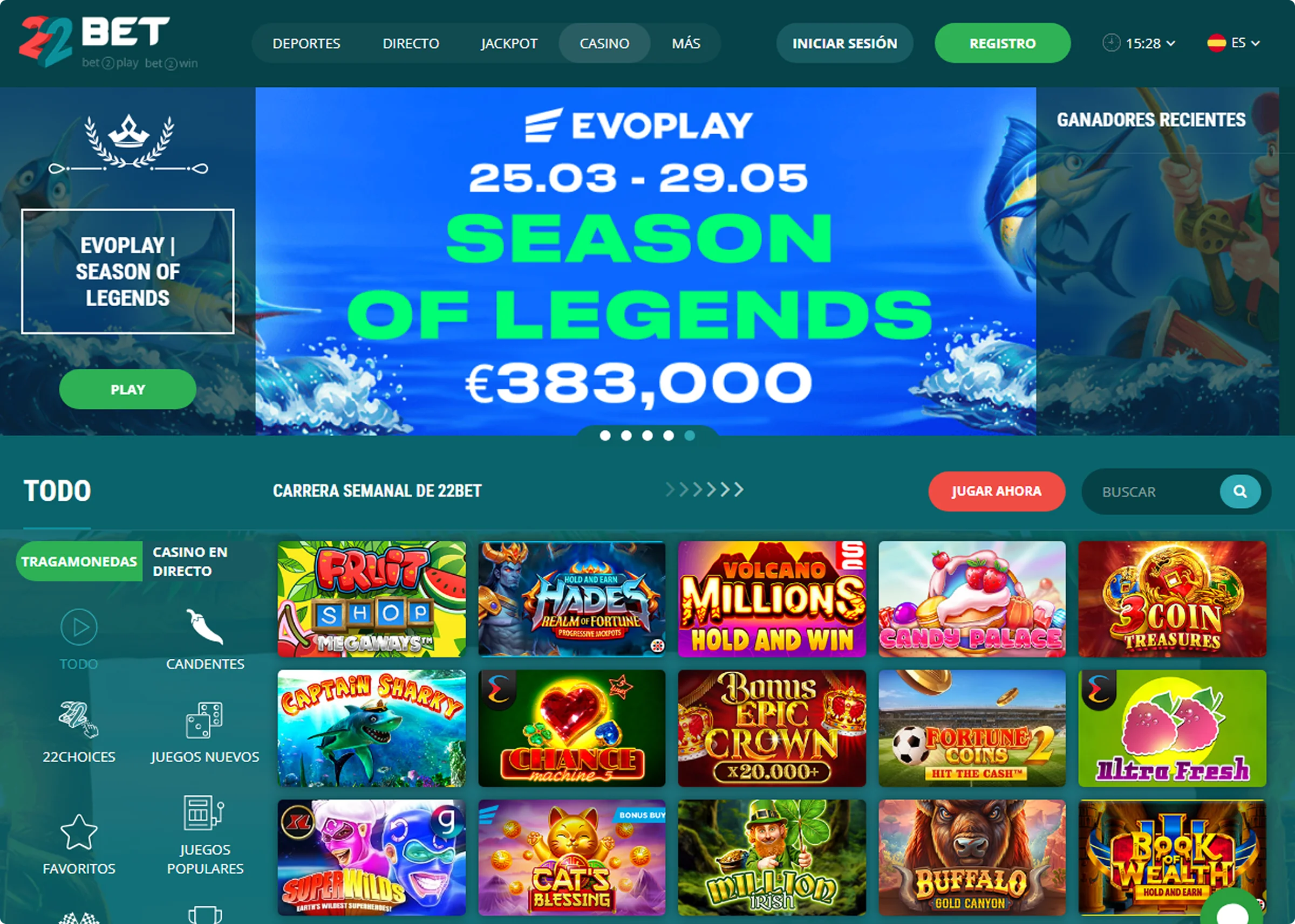 22Bet Tragaperras de Casino 22Bet Tragaperras de Casino